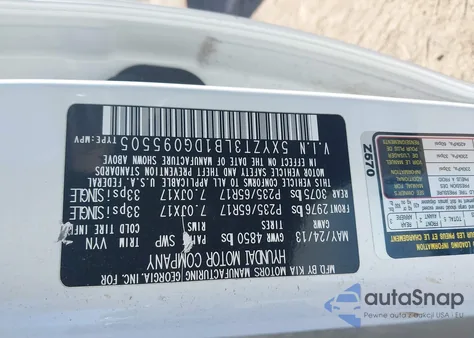 2013 Hyundai Santa Fe Sport из США, поврежденный, VIN 5XYZT3LB1DG095505